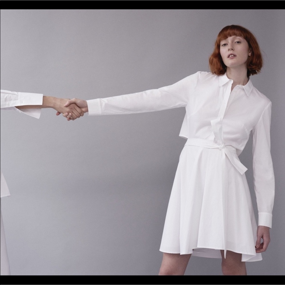 Club Monaco White Shirt Dress Sz 6